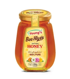 Youngs Natural Honey 500G Glass JAR