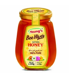 Youngs Natural Honey 125G Glass JAR