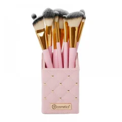 Bh Pink Studded 12 PCS Brush SET