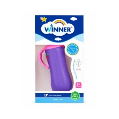 WINNER FEEDING BOTTLE HANDLE LARGE CLR 250ML